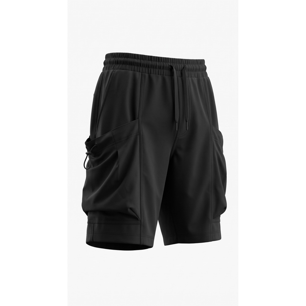 Kenneth Cole New York Mens Black Cargo Jogger Shorts City Dweller KS9H28BLKEC L